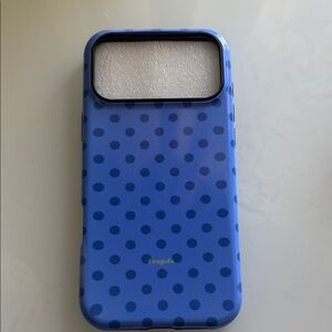 iPhone 17 Pro max Blue Polka Dot Phone Case